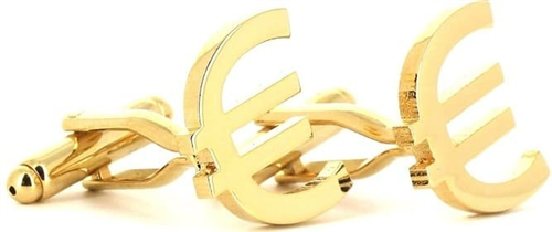 Gold Euro Cufflinks