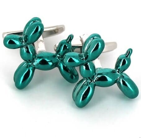 Turquoise Balloon Dog Cufflinks