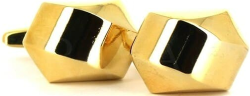 Gold Hexagonal Cufflinks