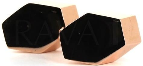 Hexagonal Copper Cufflinks