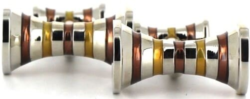 Tricolor Hyperbolas Cufflinks