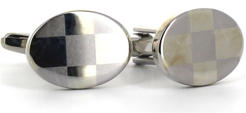 Oval Laser Cufflinks
