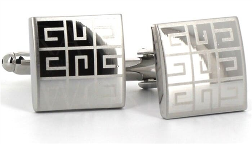 Silver Laser Cufflinks