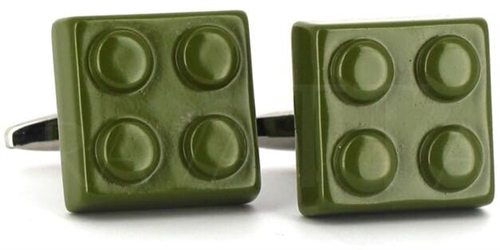 Green Lego Cufflinks