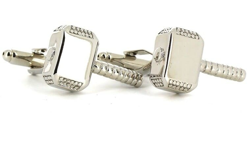 Silver Thor Hammer Cufflinks