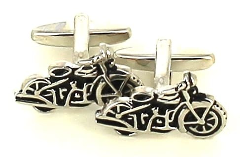 Black and Silver Harley Davidson Motorcycle Cufflinks