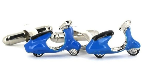Blue Vespa Scooter Cufflinks