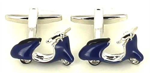 Midnight Blue Vespa Scooter Cufflinks