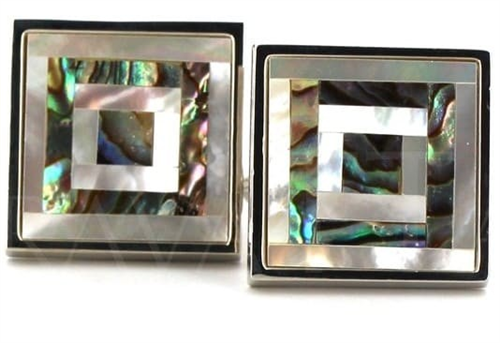Radiant Square Mother-of-Pearl Cufflinks