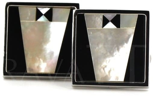 Mother-of-Pearl Tuxedo Cufflinks