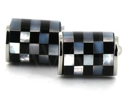 Black Mother-of-Pearl and Ivory Cufflinks I