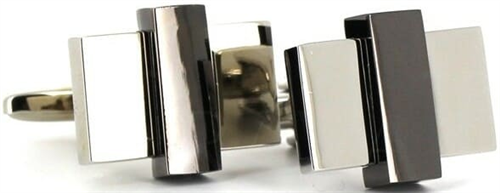 Silver Black Cufflinks