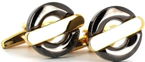 Black and Gold Cufflinks
