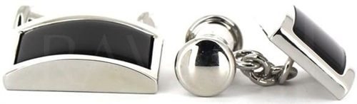 Black and Silver Cufflinks