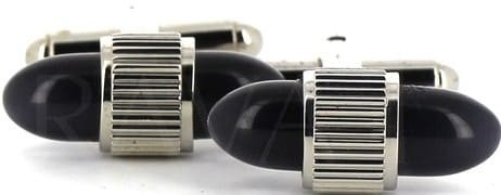 Black and Silver Cufflinks IV