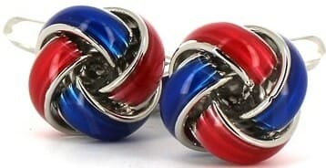 Blue and Red Knot Cufflinks