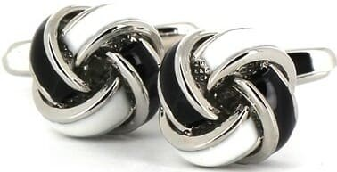 Black and White Knot Cufflinks