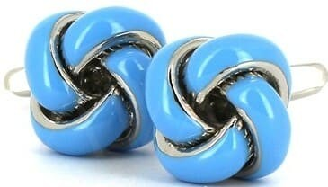 Sky Blue Knot Cufflinks