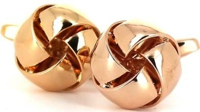 Smooth Copper Knot Cufflinks