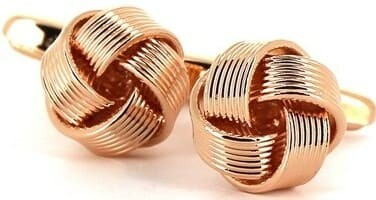 Copper Striped Knot Cufflinks