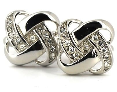 Cufflinks with Stone-Embellished Knots II