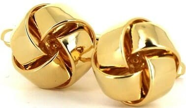 Smooth Gold Knot Cufflinks