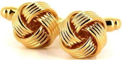 Striped Gold Knot Cufflinks