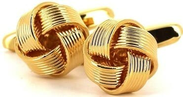 Striped Gold Knot Cufflinks III