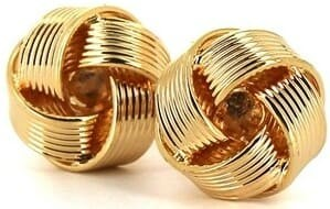 Striped Gold Knot Cufflinks V