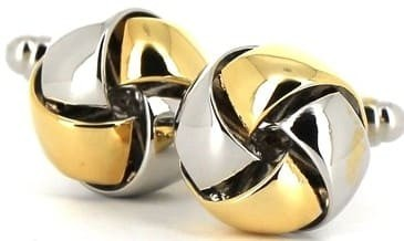 Gold and Silver Knot Cufflinks