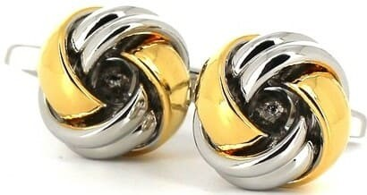 Golden and Silver Knot Cufflinks II