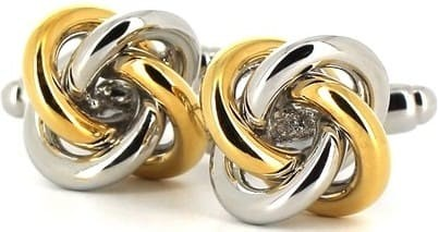 Golden and Silver Knot Cufflinks III