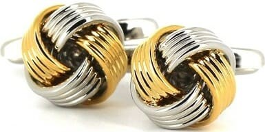 Golden and Silver Knot Cufflinks IV