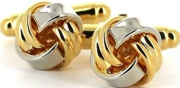 Gold and Silver Knot Cufflinks V