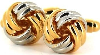 Golden and Silver Knot Cufflinks VI