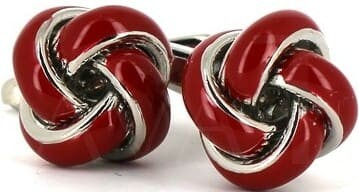 Burgundy Knot Cufflinks