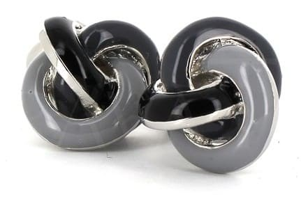 Grey and Black Knot Cufflinks
