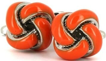 Orange Knot Cufflinks