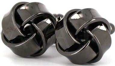 Smooth Black Knot Cufflinks