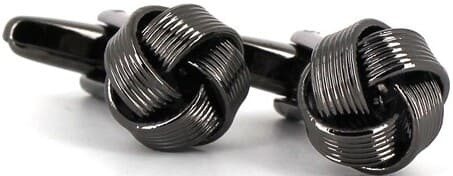 Striped Black Knot Cufflinks