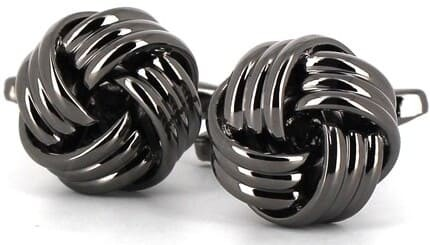 Striped Black Knot Cufflinks III