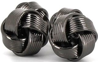 Black Striped Knot Cufflinks