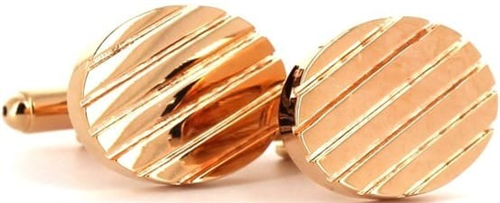 Copper Oval Cufflinks