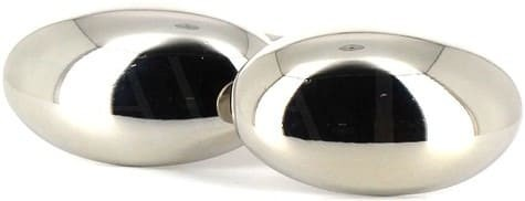Silver Oval Cufflinks
