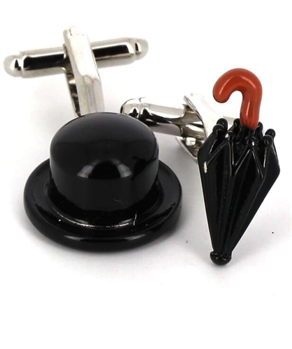 Umbrella and Hat Cufflinks