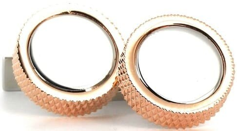 Silver and Copper Cufflinks
