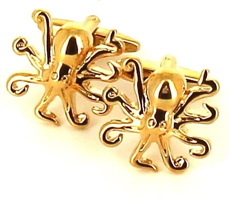 Golden Octopus Cufflinks