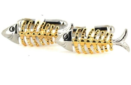 Fishbone Cufflinks - Gold Fishbones