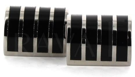 Vertical Black Stripe Cufflinks