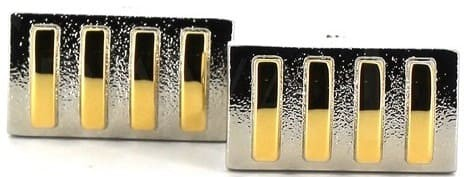 Rectangular Cufflinks with 4 Stripes